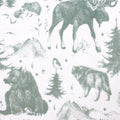 Rustic Mountain Toile minky fabric, bolt