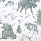 Rustic Mountain Toile minky fabric, bolt