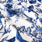 Rustic Woodland Toile minky fabric, draped fold