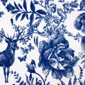 Rustic Woodland Toile minky fabric, fauna detail