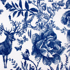 Rustic Woodland Toile minky fabric, fauna detail