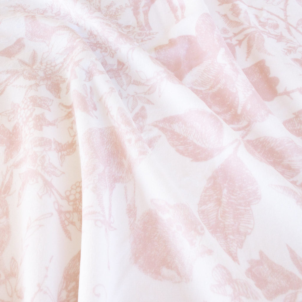 Rustic Woodland Toile minky fabric, folded bolt