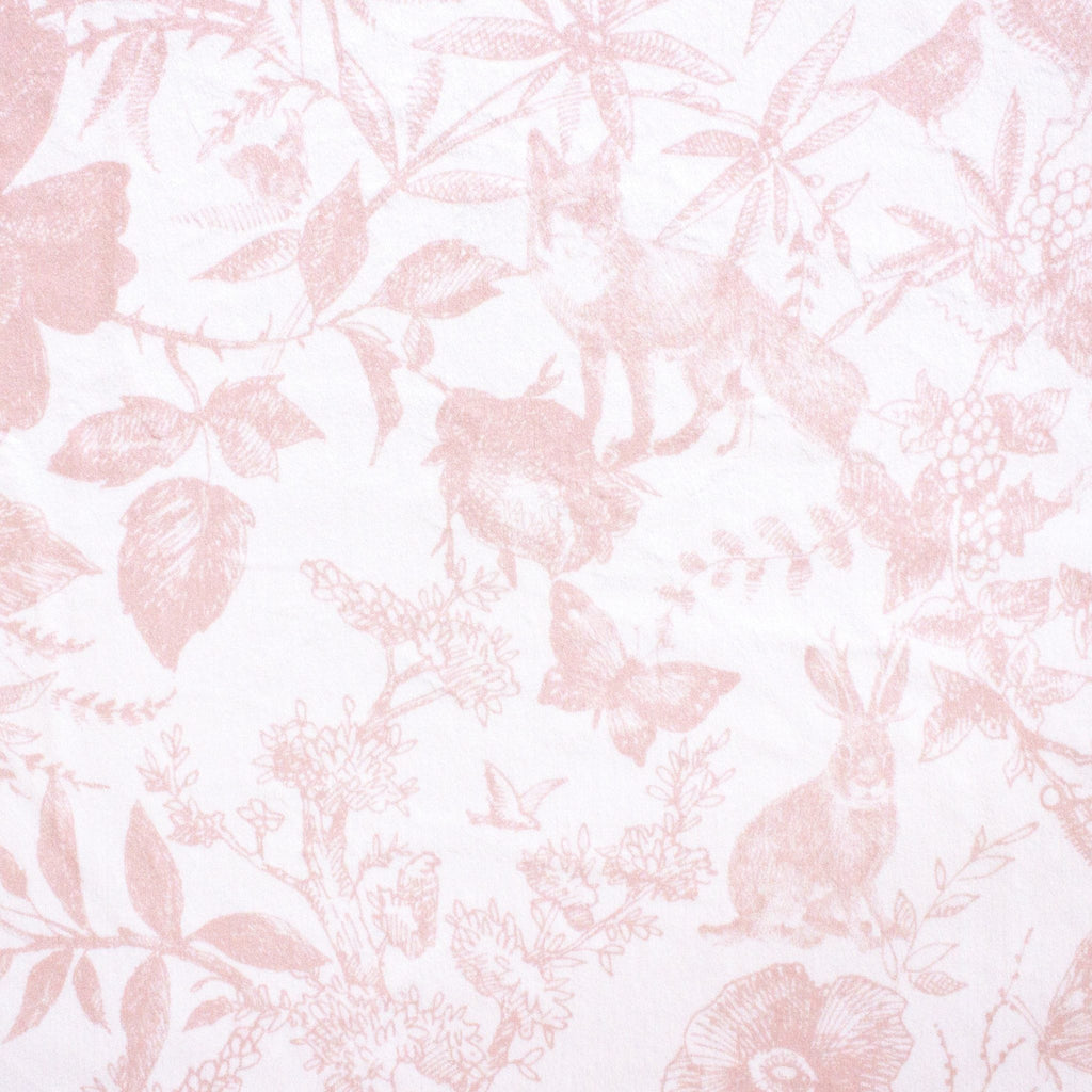 Rustic Woodland Toile minky fabric, pile texture close-up