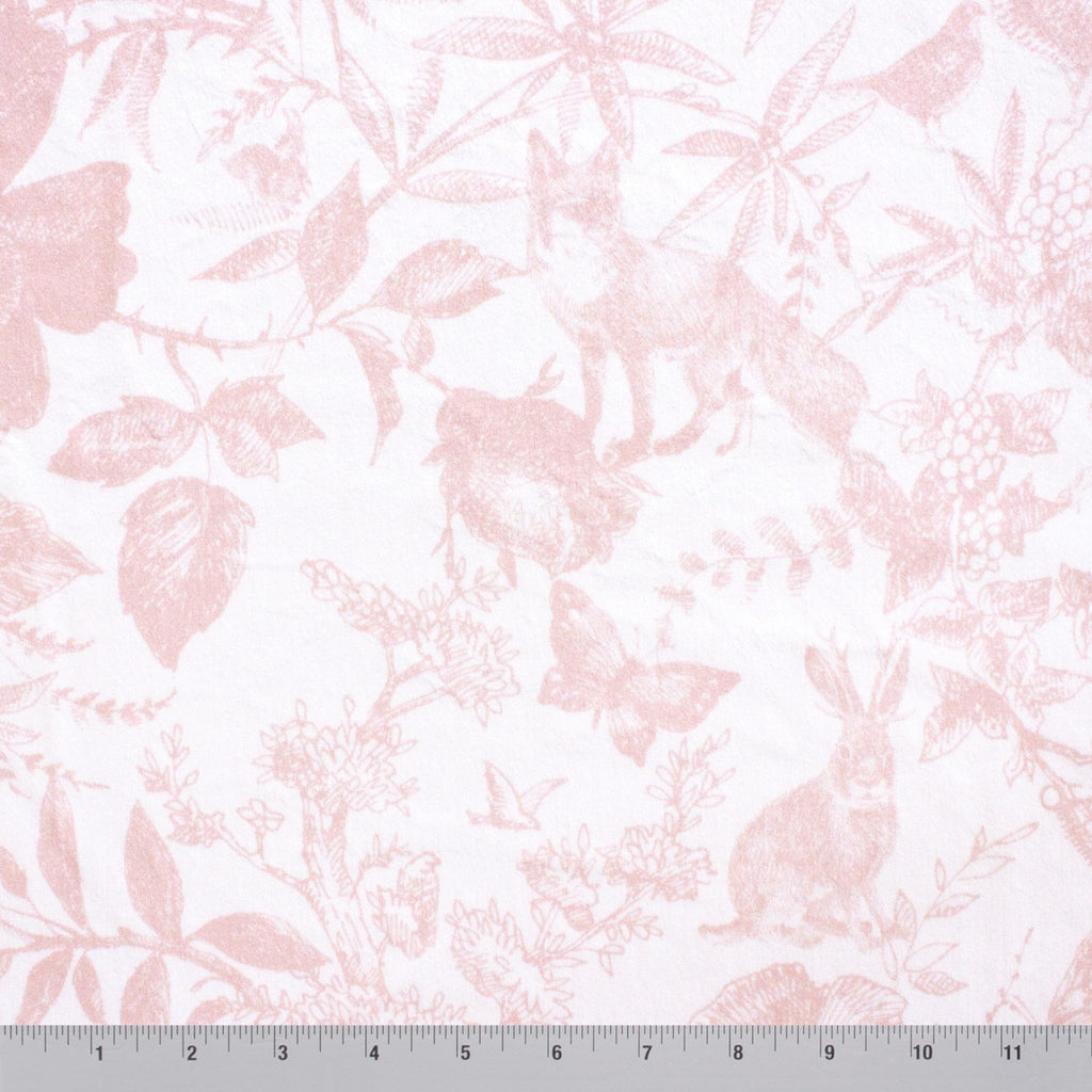 Rustic Woodland Toile minky fabric, colorway view