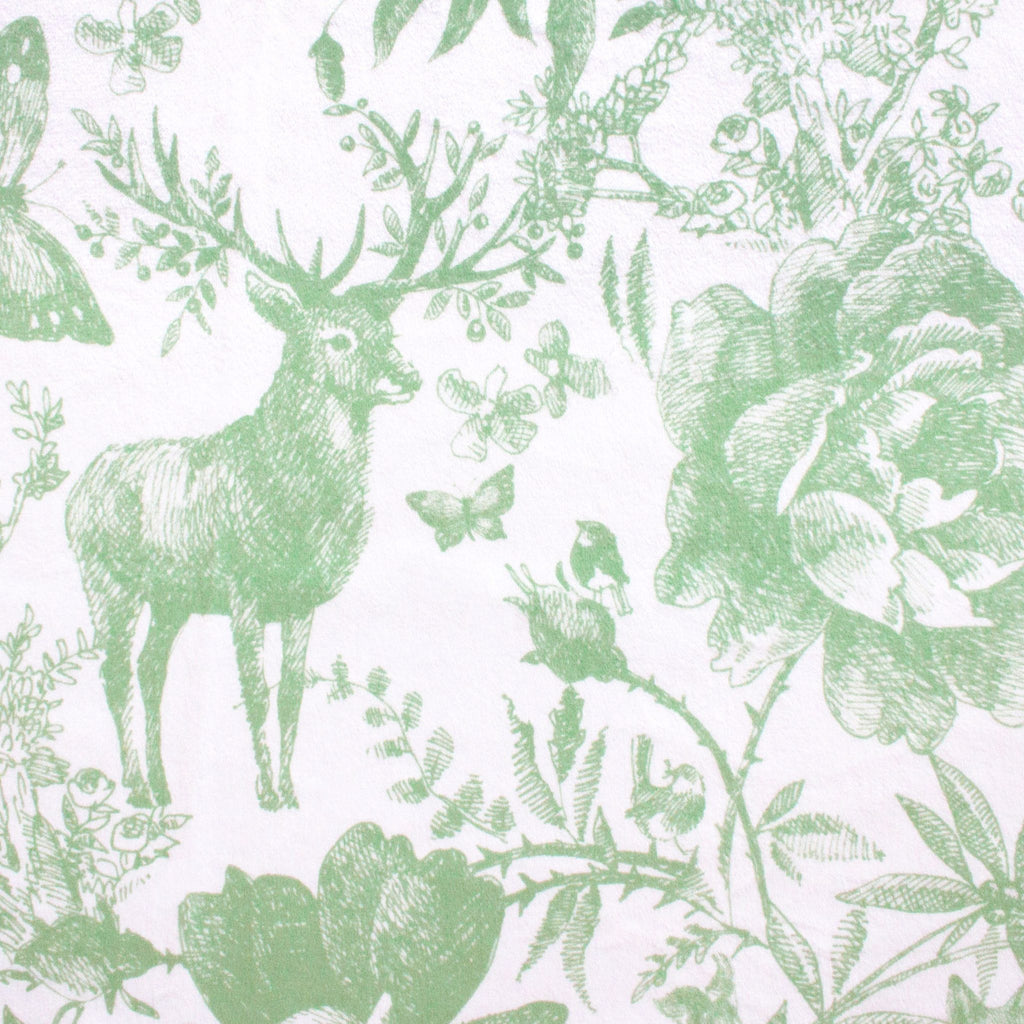 Rustic Woodland Toile minky fabric, swatch