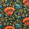 Scandinavian Linen Floral minky fabric, swatch