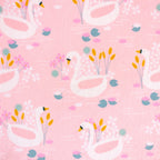You are the Swan for Me minky fabric, folded bolt