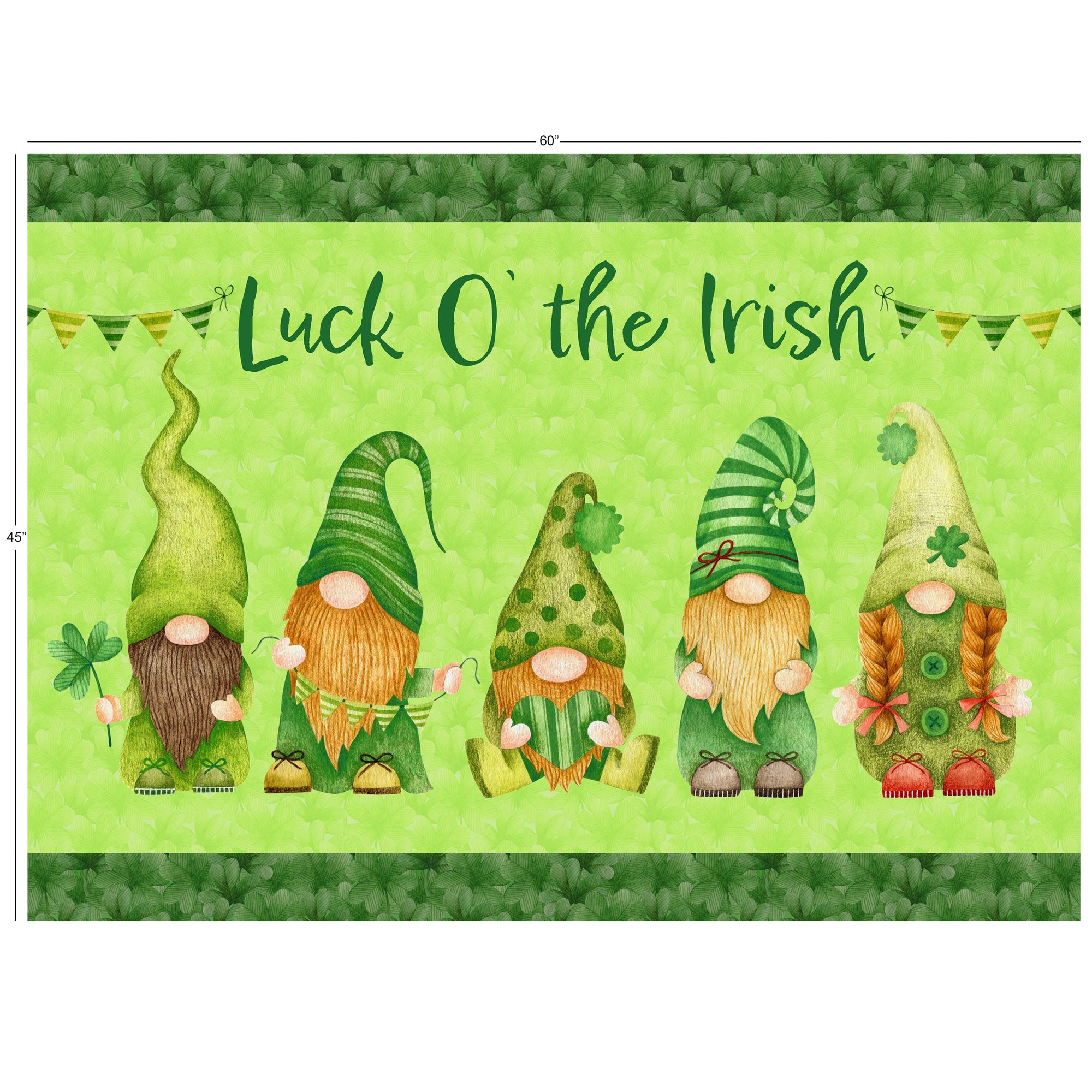 Luck O' The Irish Panel 45x60" | Luck O' The Gnomes