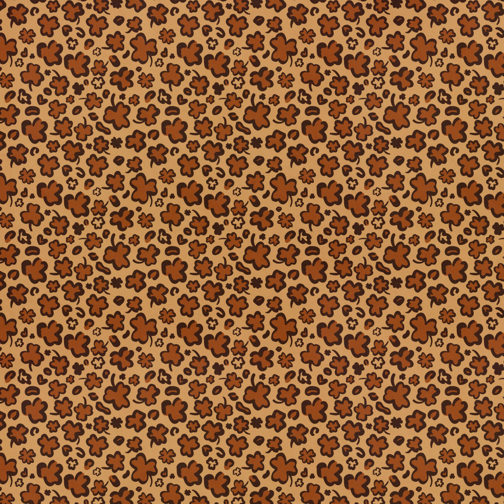 Shamrock leopard minky fabric, texture close-up