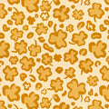 Large shamrock leopard minky fabric, pattern detail