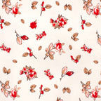 Roses floral minky fabric, swatch