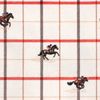 Horse race minky fabric, pattern detail