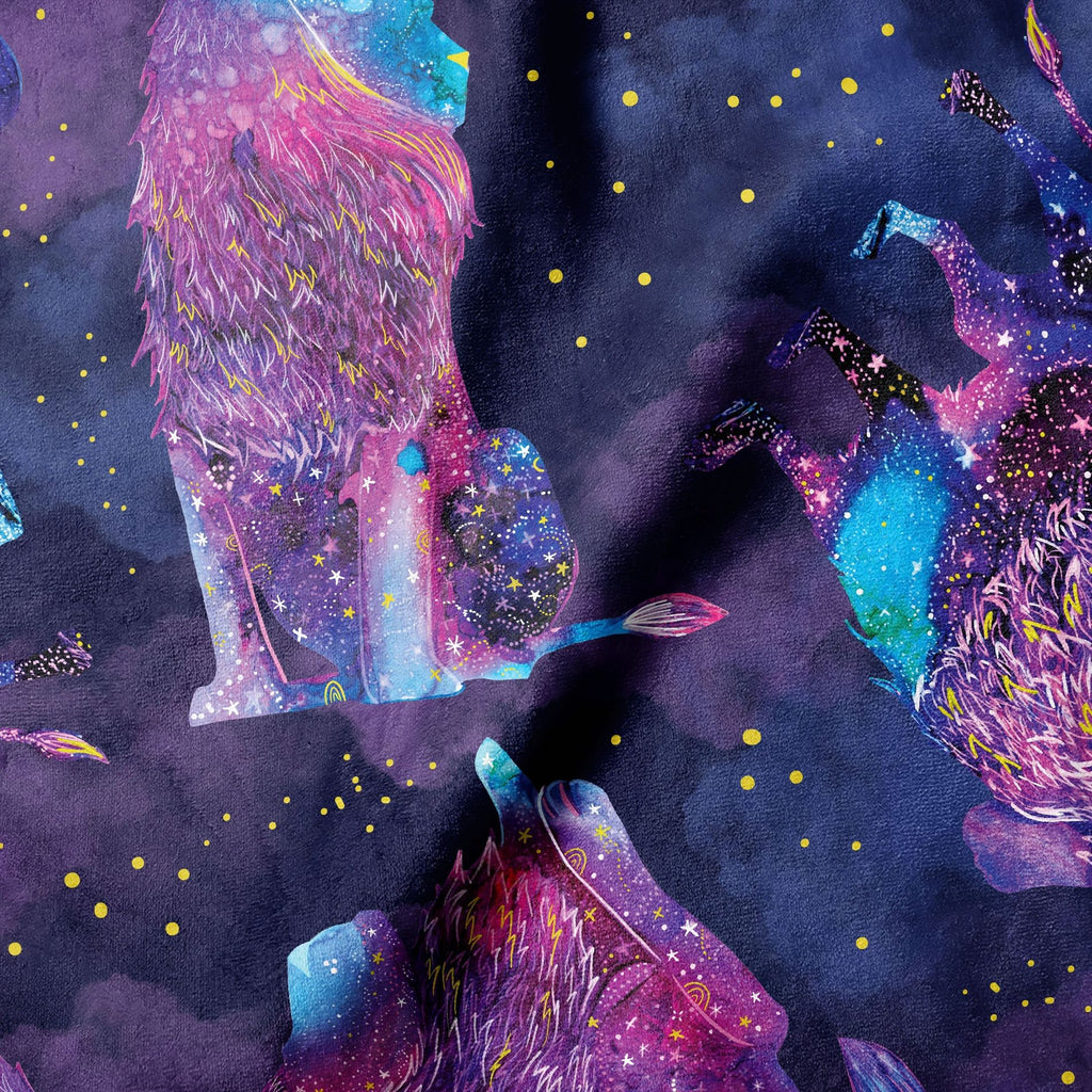 Safari Kings Celestial minky fabric, bolt view