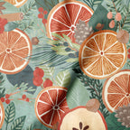 Holiday Spice Christmas minky fabric, folded yardage