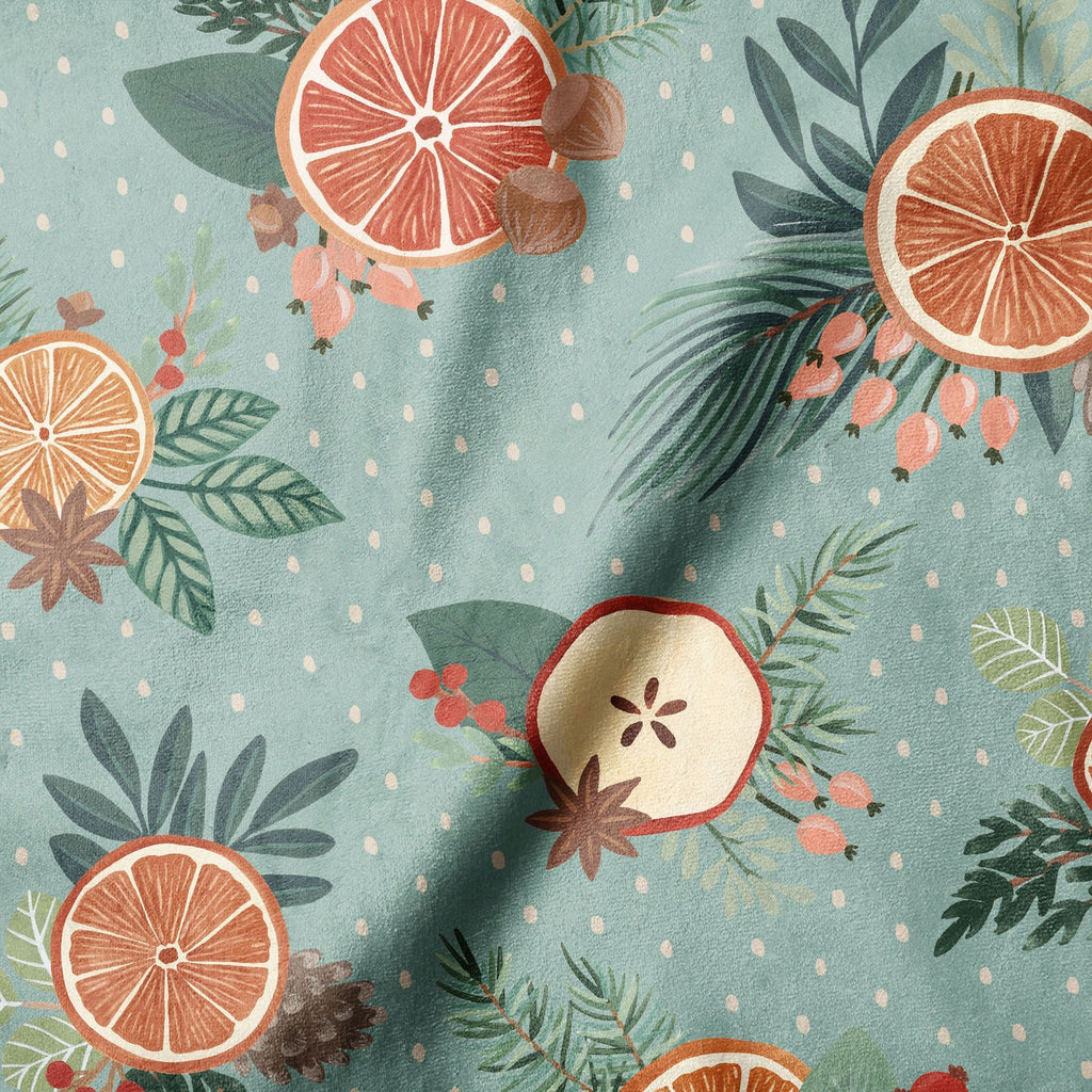 Fruit Blossoms minky fabric bolt by the yard
