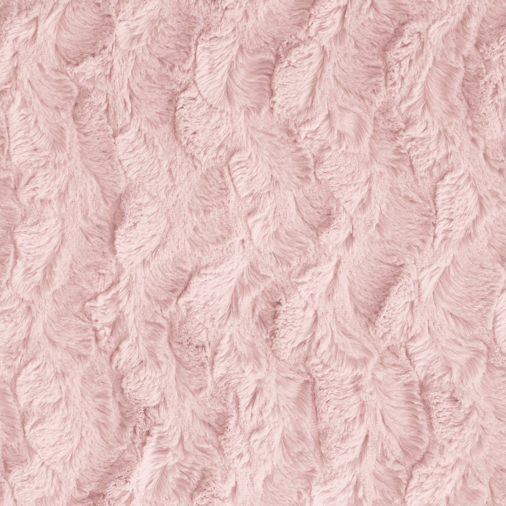 Bella snuggle minky fabric warm tones, orange detail