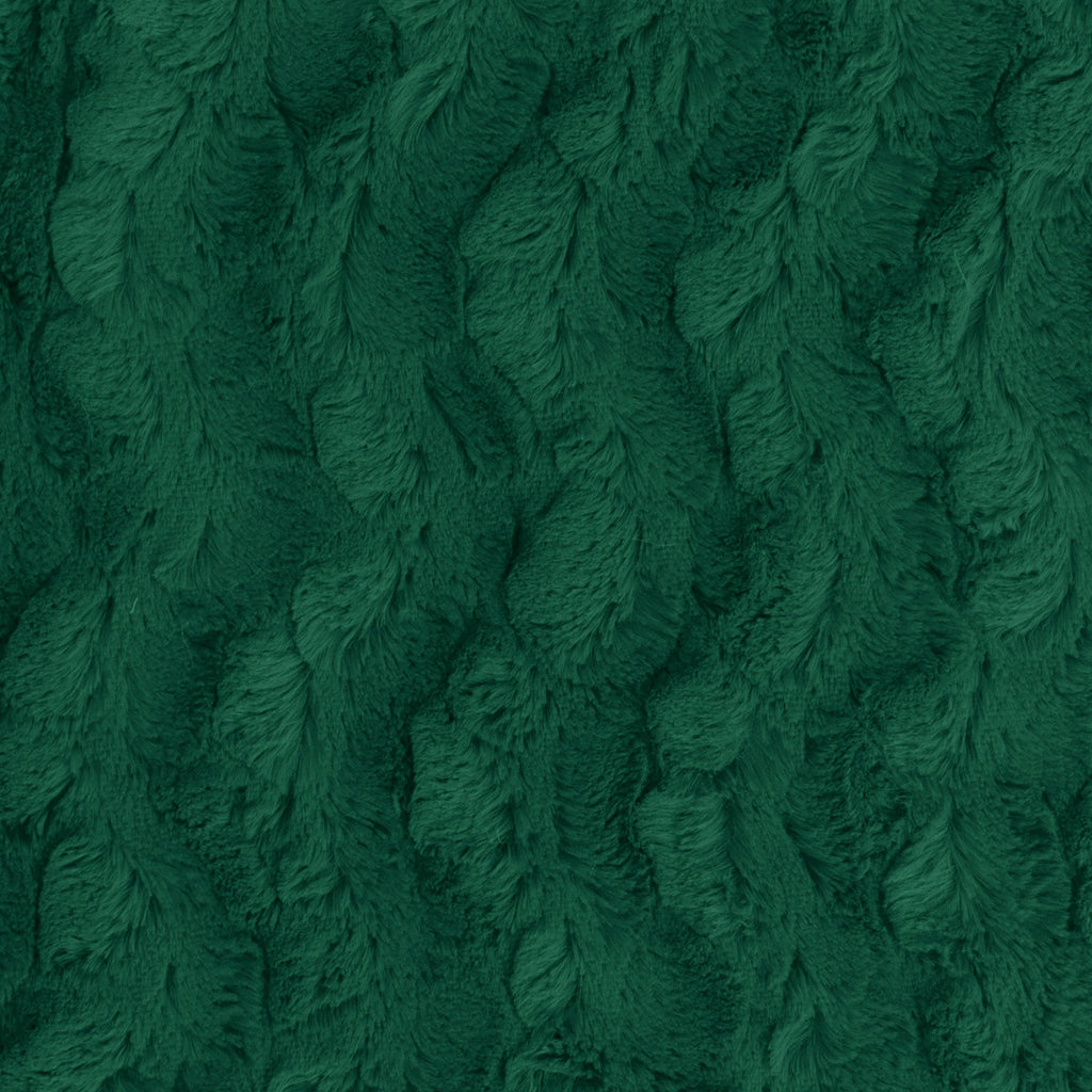 Bella snuggle minky fabric greens, close-up texture