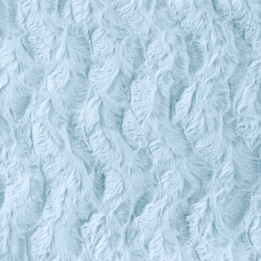 Bella snuggle minky fabric blues, swatch