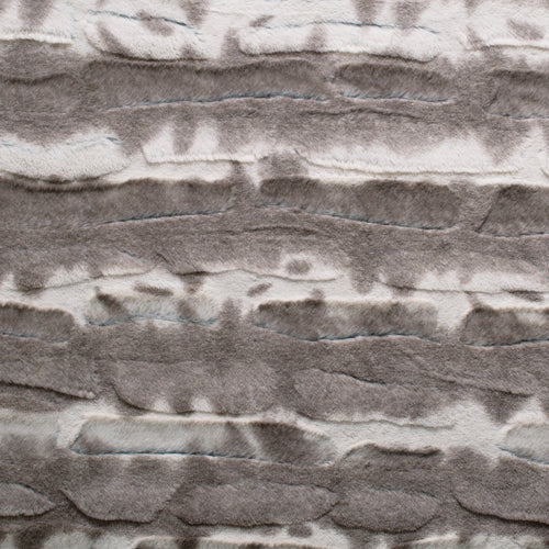 Charcoal Chinchilla snuggle minky fabric, swatch