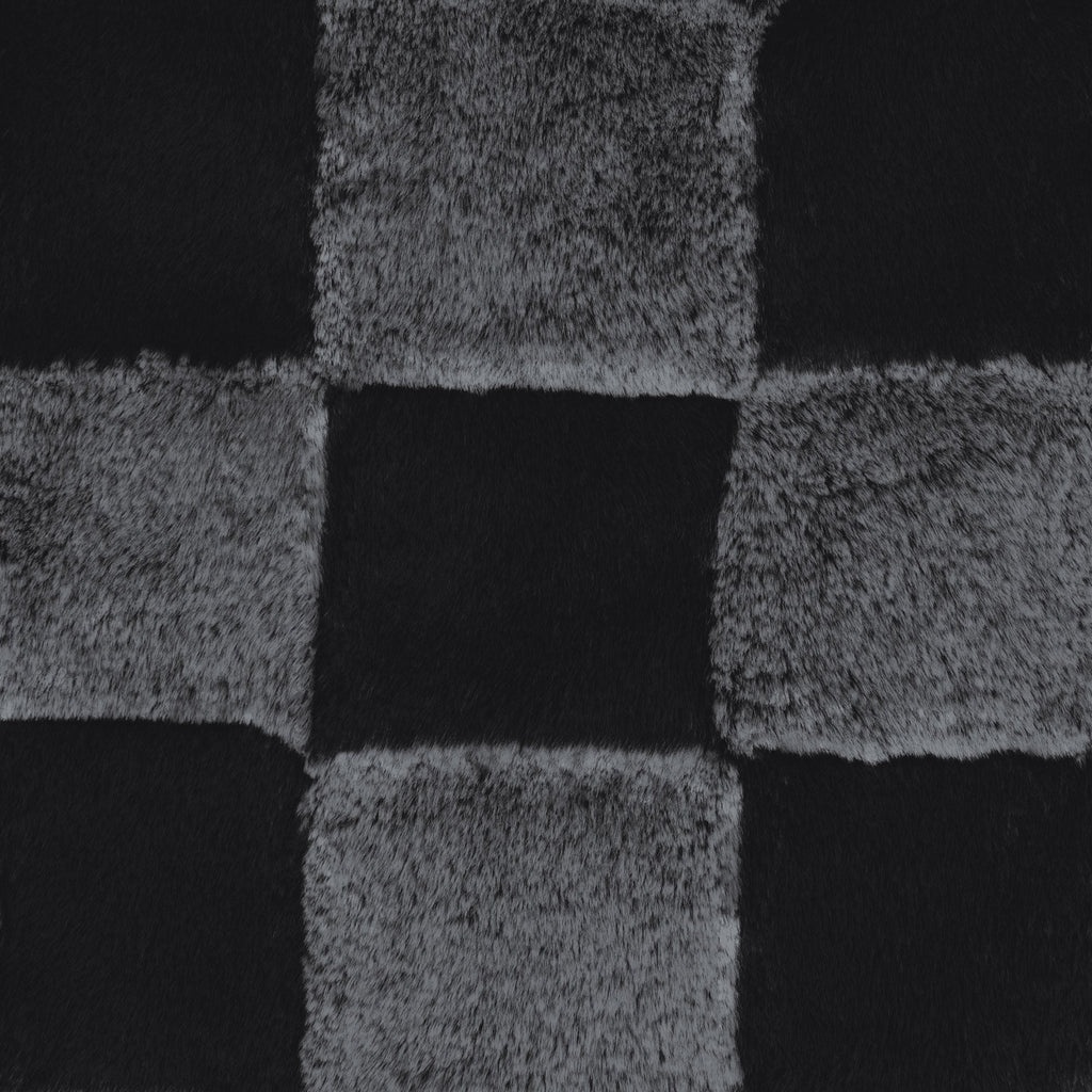 Checkers Snuggle minky fabric, edge view