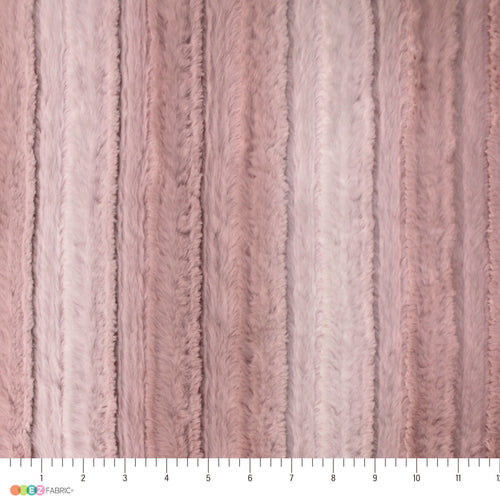 Chinchilla Stripe snuggle minky fabric, swatch