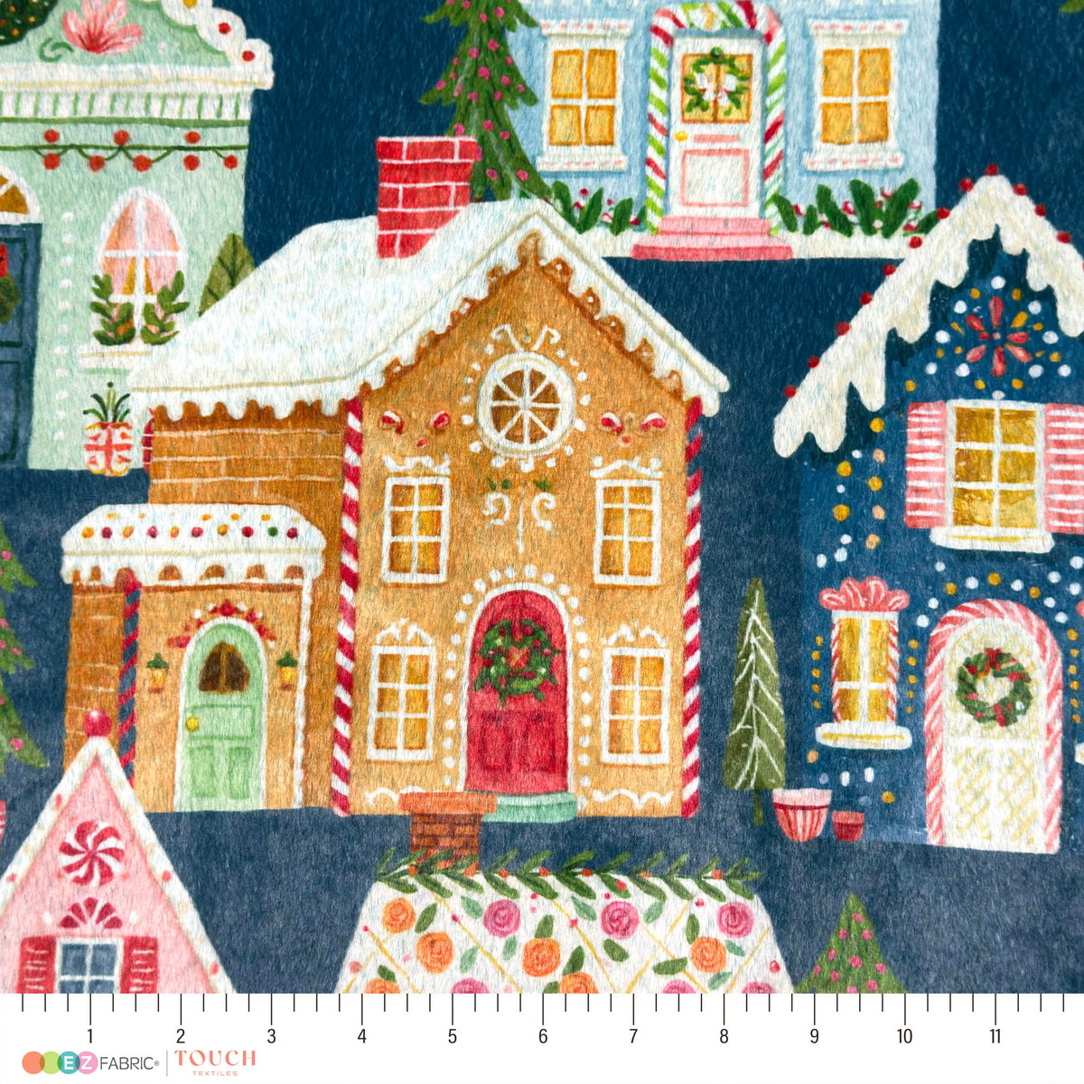 Christmas Houses - Deep Teal Frosty Snuggle