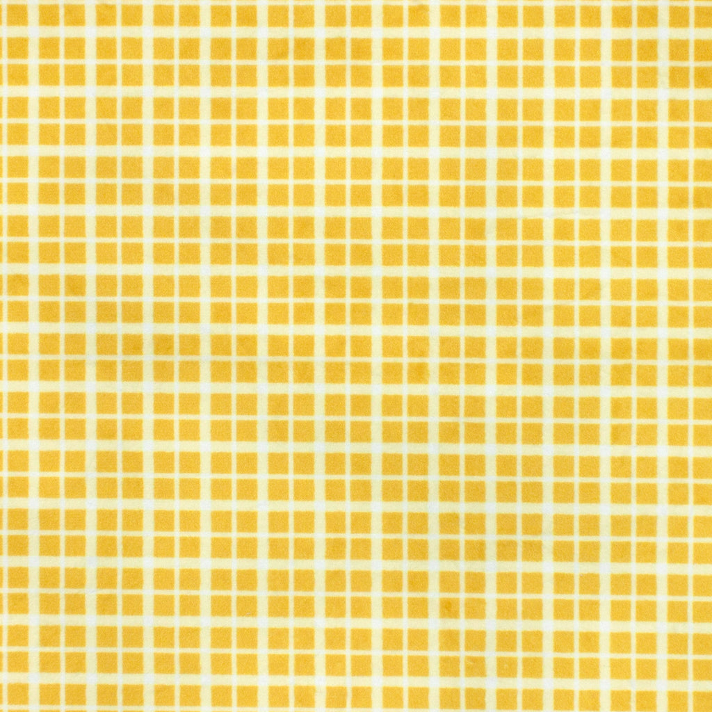 Grid pattern minky fabric, detail