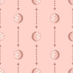 Crescent Diamonds minky fabric, peach colorway showing diamond and crescent pattern