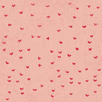 All My Heart minky fabric, close-up of heart print