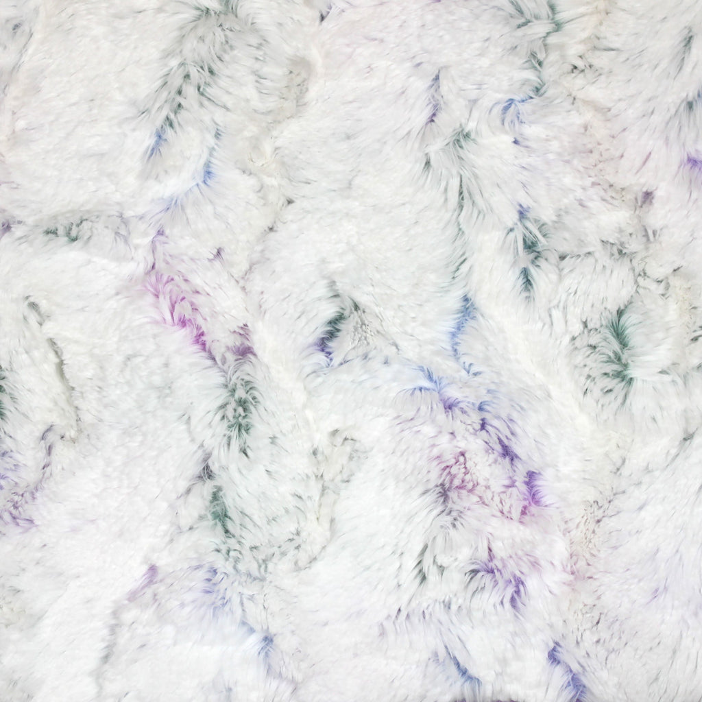 Frosted Tie Dye Dove snuggle minky, full fabric drape