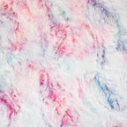 Frosted Tie Dye Dove snuggle minky fabric, angled close-up