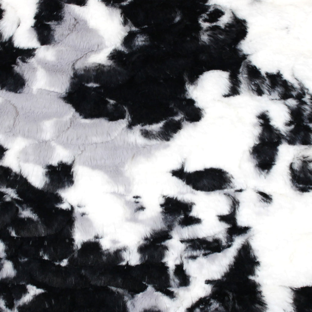 Hudson Appaloosa snuggle minky fabric, spotted print close-up