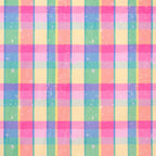 Speckled Bright Plaid minky fabric, draped throw
