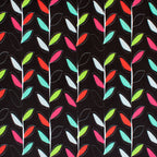 Groovy Leaves minky fabric, draped