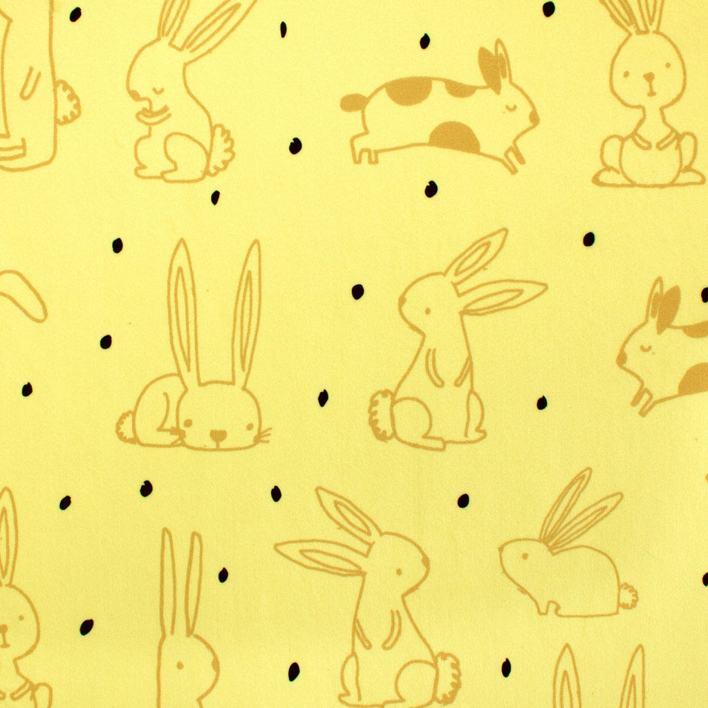 Hop Hop Hop minky fabric, folded yardage