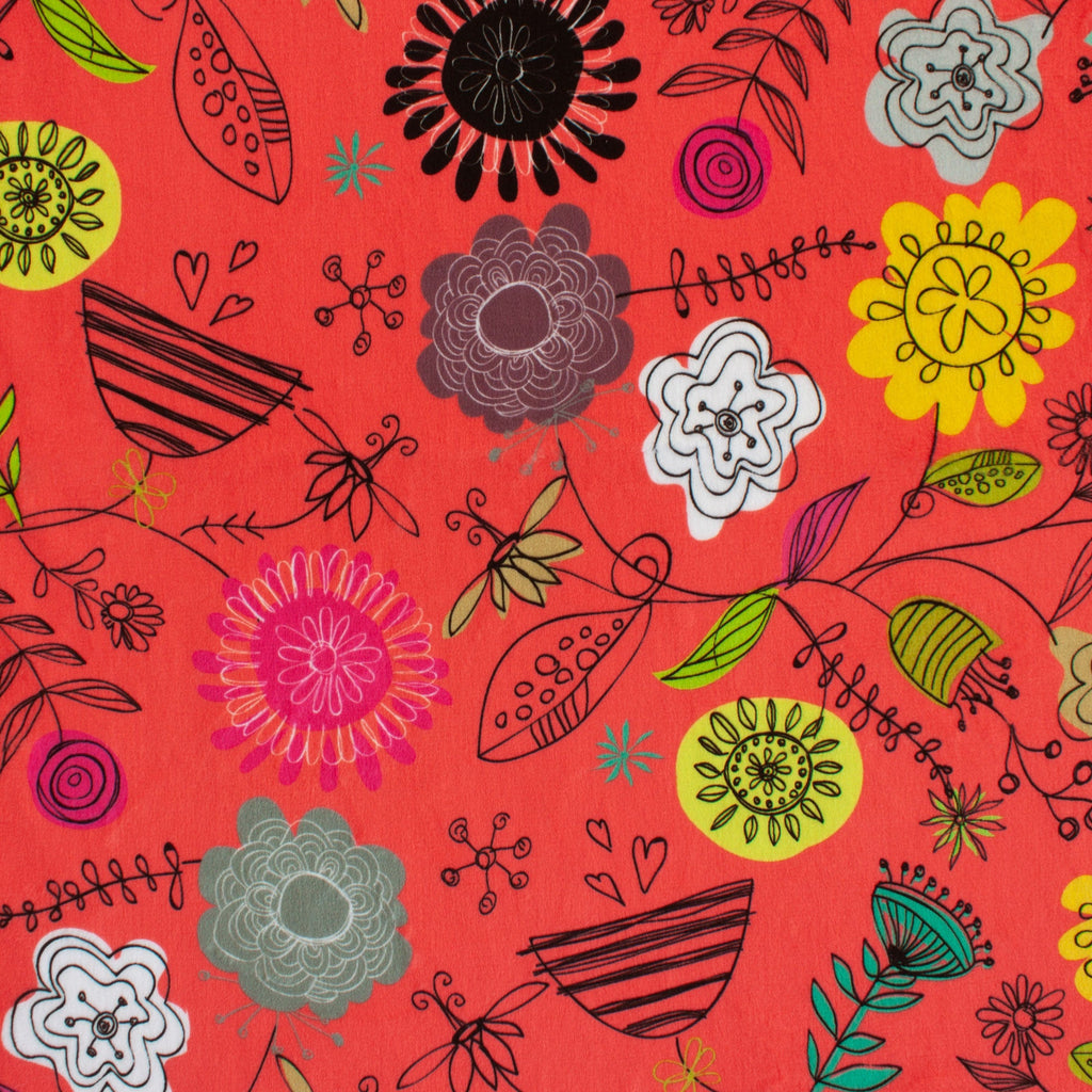 Spring Bonanza minky fabric, bolt view