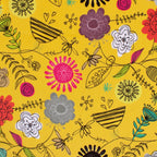Spring Bonanza minky fabric, draped throw