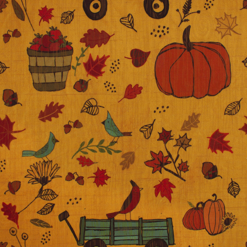 Autumn Wagon Breeze minky fabric, texture detail