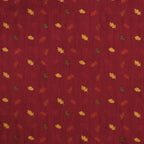 Falling Autumn Leaves minky fabric, red and yellow print detail