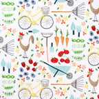 Farmer's Market minky fabric, folded yardage