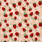 Strawberry-licious minky fabric draped fold