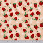 Strawberry-licious minky fabric pile texture close-up