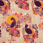 Ikat Peacock minky fabric, folded yardage