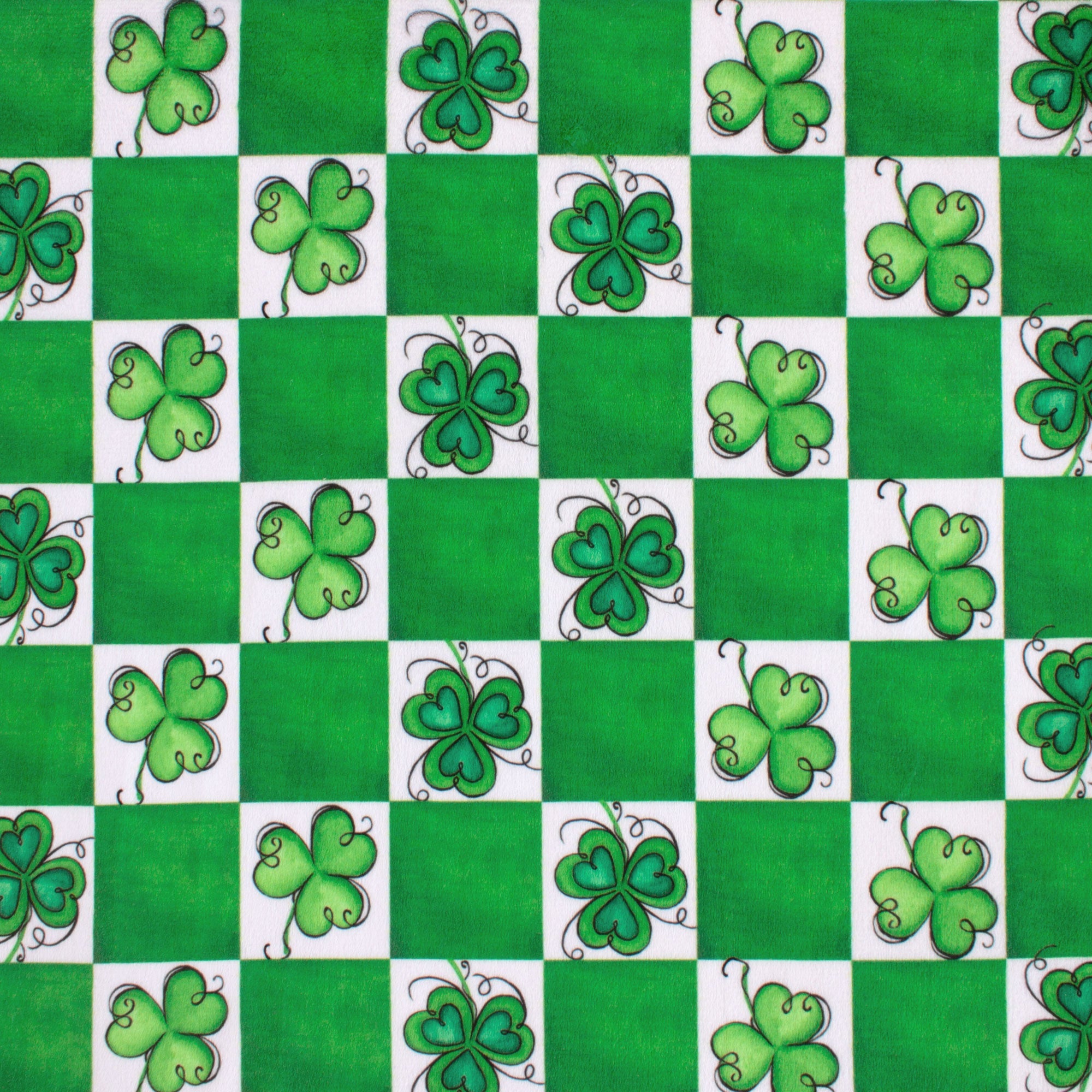 Twirly Shamrocks Check