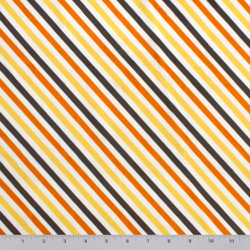 Candy Corn Stripe minky fabric, close-up of stripe print