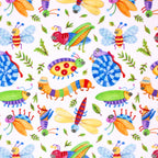 Colorful Critters minky fabric, draped to show soft pile texture