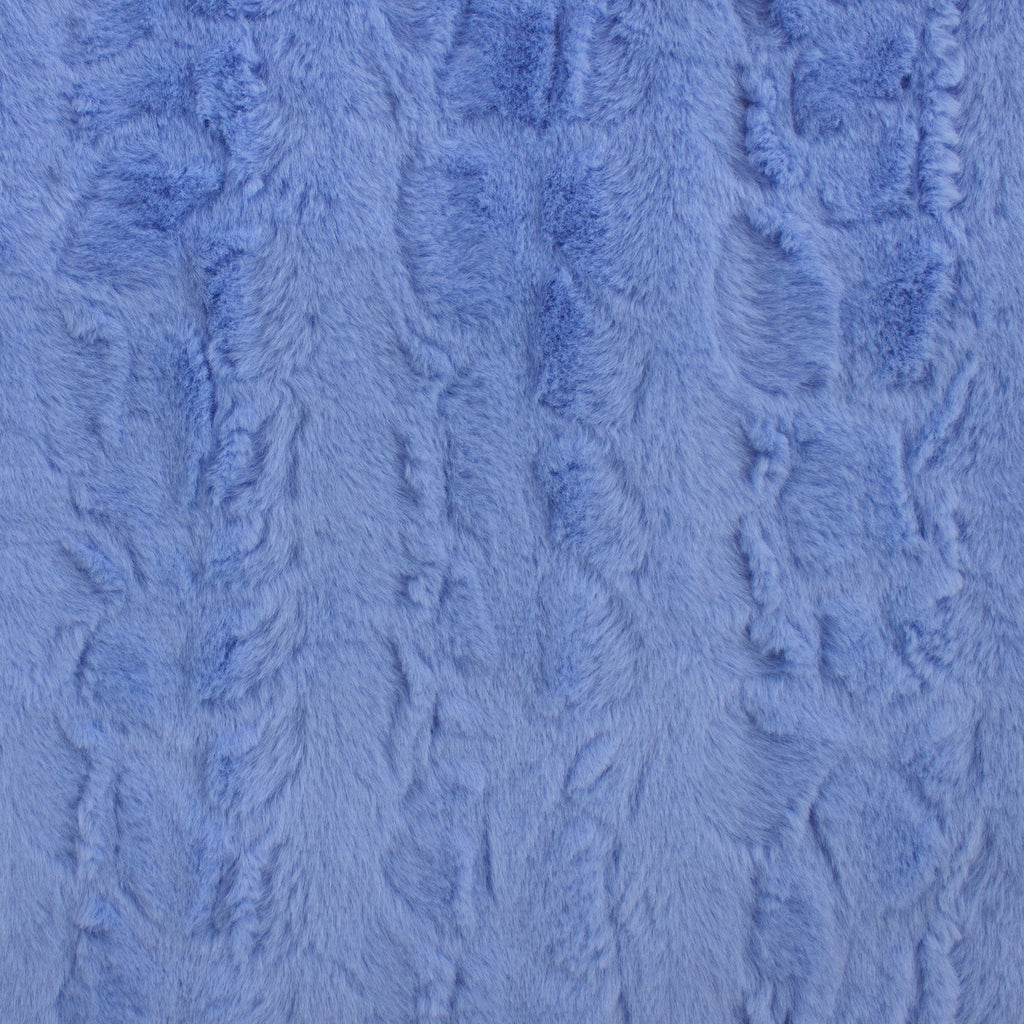 Malibu Snuggle blues minky fabric, folded swatch stack
