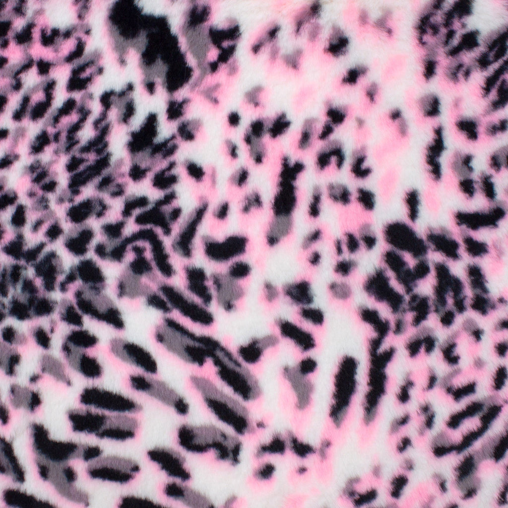 Neon Lynx Kodi snuggle minky fabric, faux-fur texture