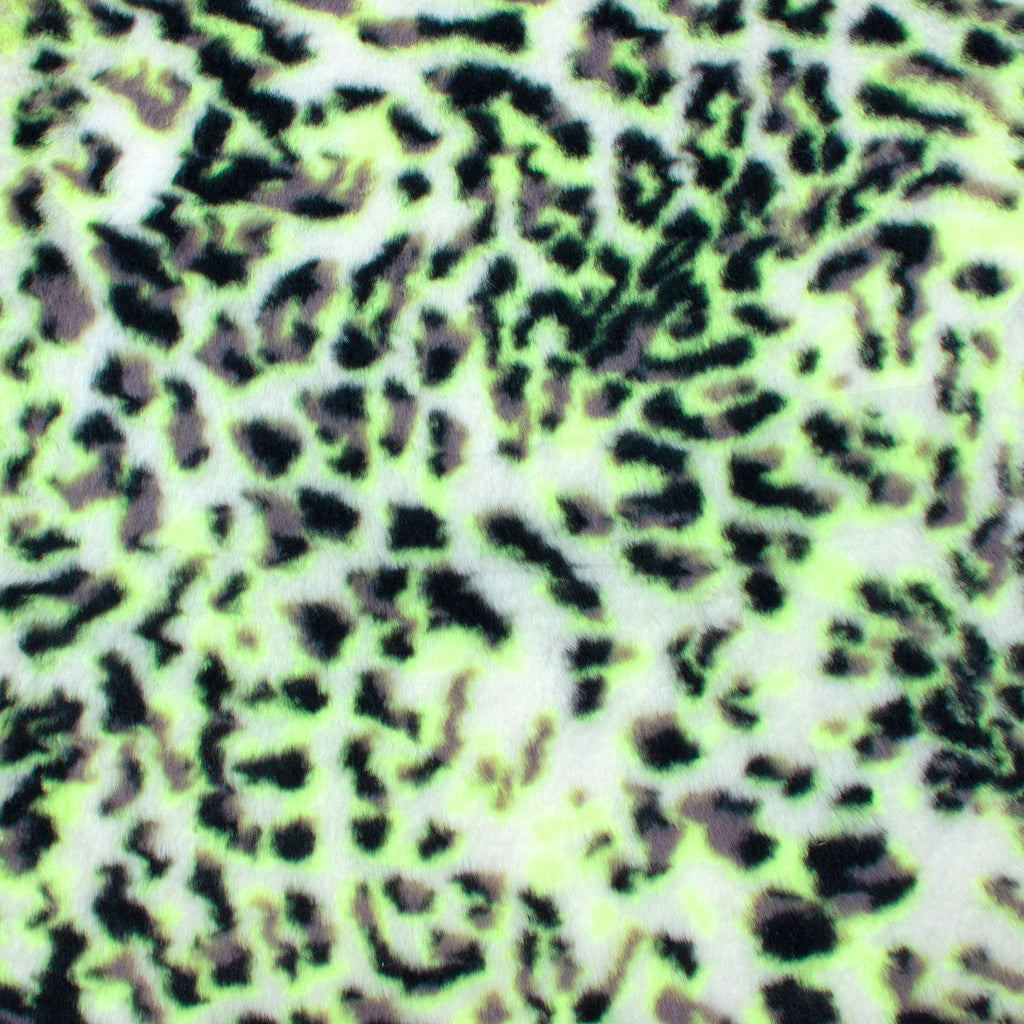 Neon Lynx Kodi snuggle minky fabric, folded yardage