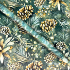 Pinecones - Deep Teal Frosty Snuggle